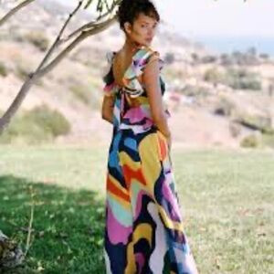 Hutch Vibrant Abstract Maxi Dress